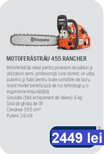 Motoferastrau Husqvarna 455 Rancher Motoferastrau Husqvarna 455 Rancher